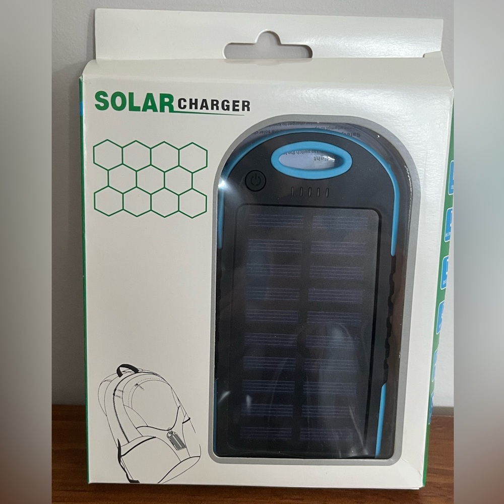 Solar Charger in Black and Blue